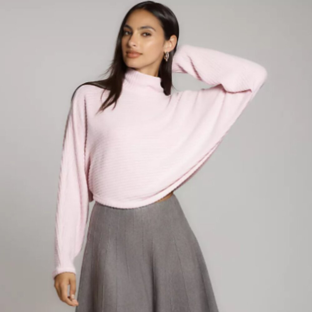 Brand New Pilcro Cozy Ribbed Turtleneck Batwing Pullover Sweater